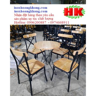 Bàn ghế cafe chữ X giá sỉ tại xưởng