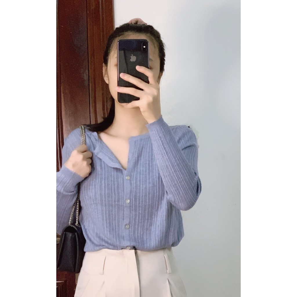 Áo Len Tăm Tay Dài Mềm Mịn Không Nóng