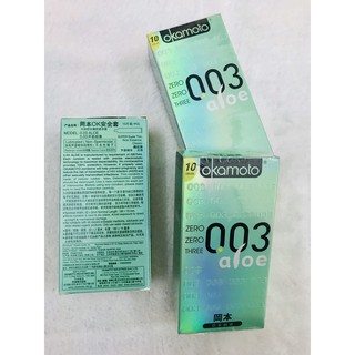 Bao Cao Su Okamoto 003 Aloe Tinh Chất Nha Đam - Hộp 10
