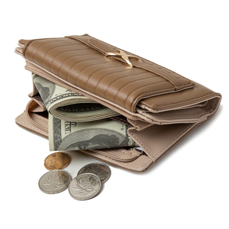 Ví Da Pu Đựng Tiền Xu Thời Trang Cho Nữ Giá Đỡ