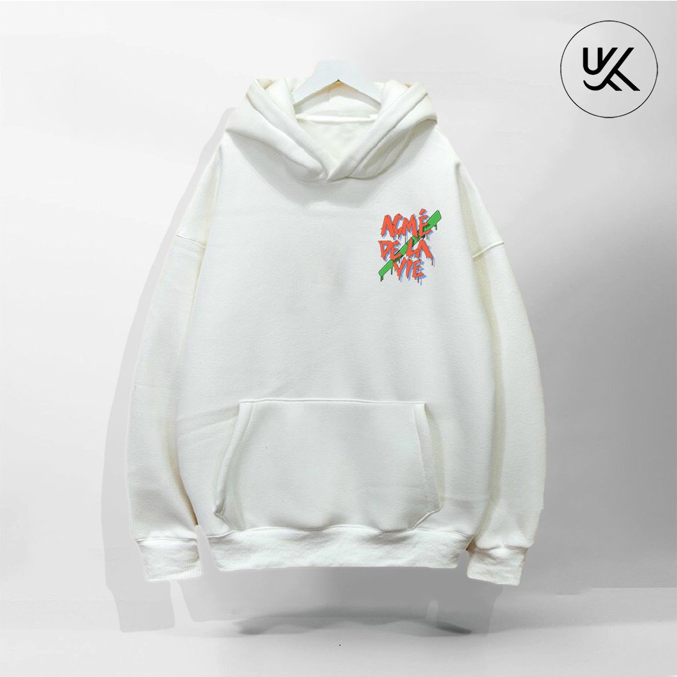Áo khoác Nỉ HOODIE ADLV Oversize, Form dáng RỘNG màu xám xanh khói, be, nỉ bông Cao Cấp Unisex Nam Nữ - KKIMShop
