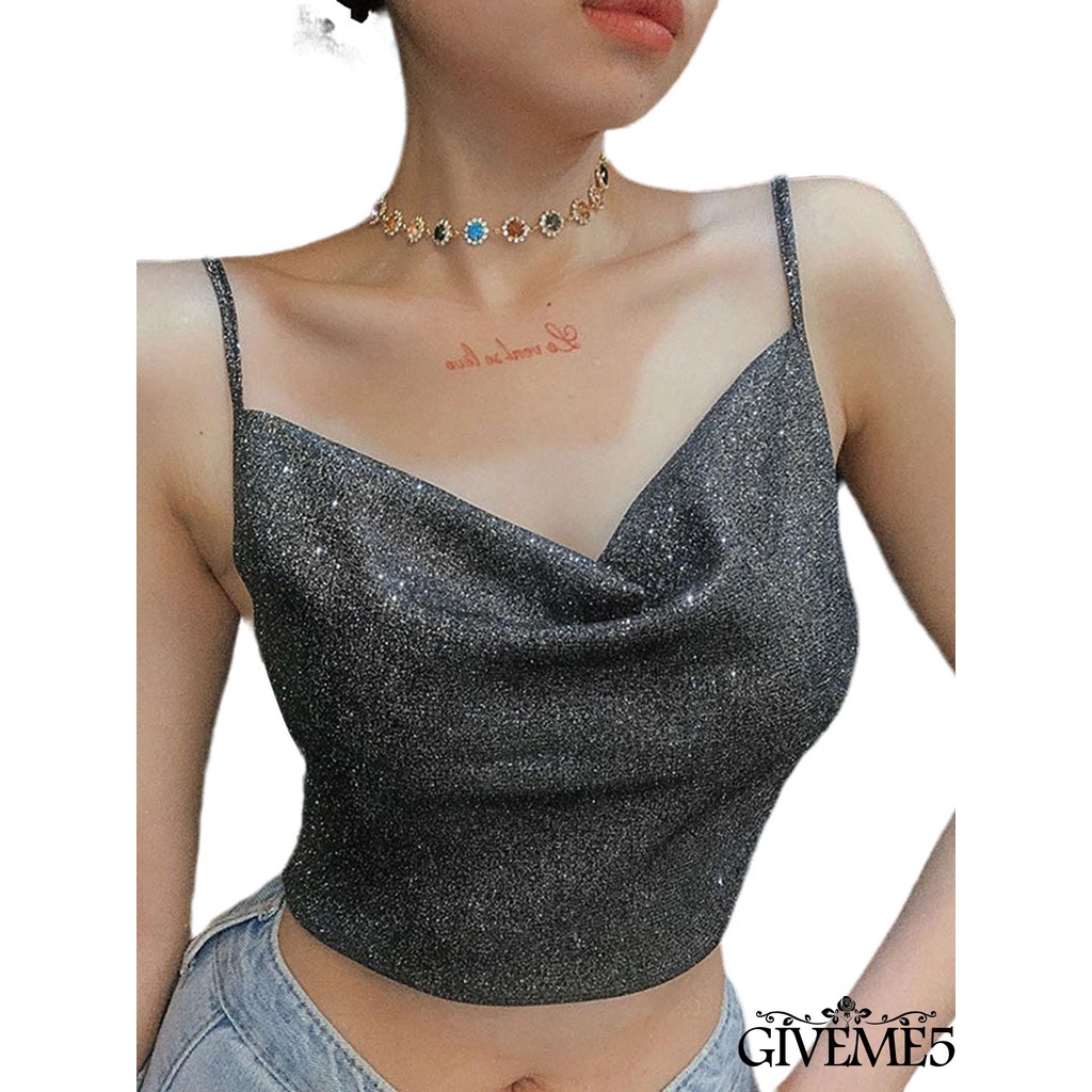 Áo Lửng Hai Dây Cổ Tim Quyến Rũ Dành Cho Nữ