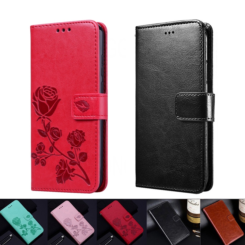 Bao Da Điện Thoại Nắp Lật Kèm Ngăn Đựng Thẻ Họa Tiết Hoa Hồng Cho Microsoft Nokia Lumia G10 G20 G21 435 929 540 550 850 430 532