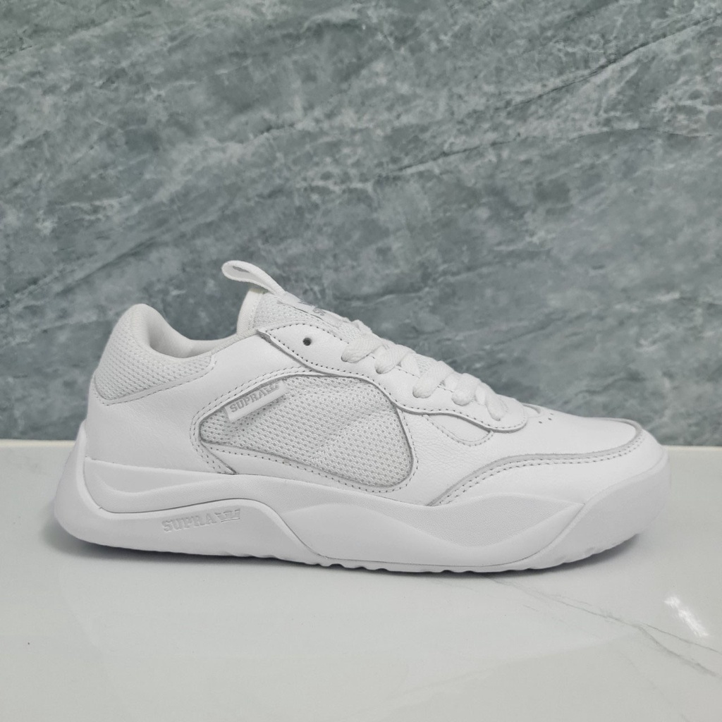 Giày Nam Supra Pecos trắng da vải