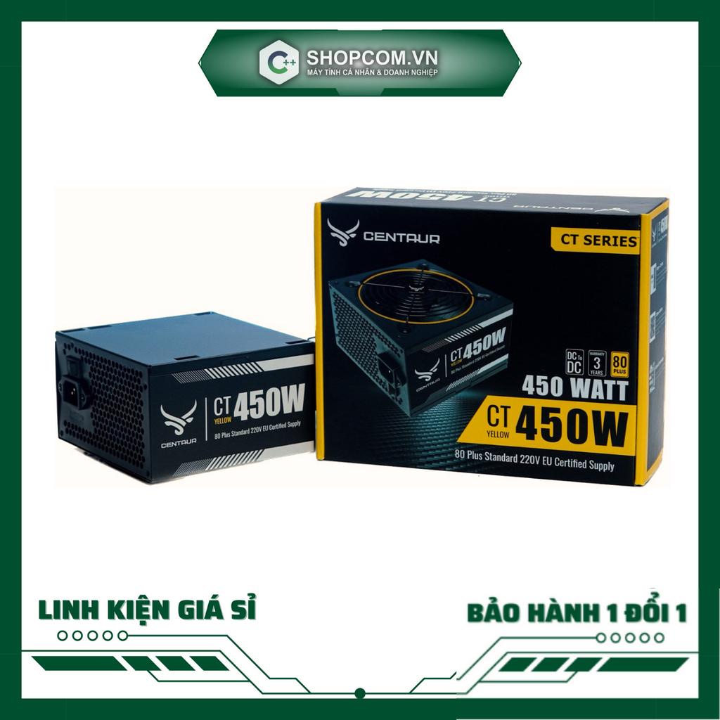 Nguồn máy tính CENTAUR CT Yellow 450W 80 Plus New 100% Bảo hành 36 tháng linh kiện chính hãng Shopcom