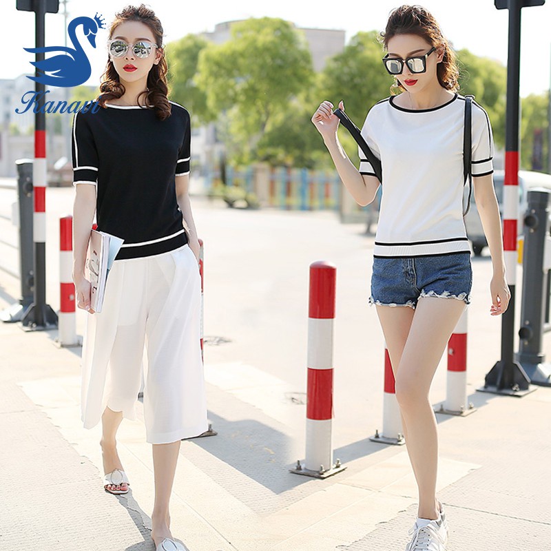 Áo Thun Tay Ngắn Họa Tiết Ca Rô Thời Trang Dành Cho Nữ