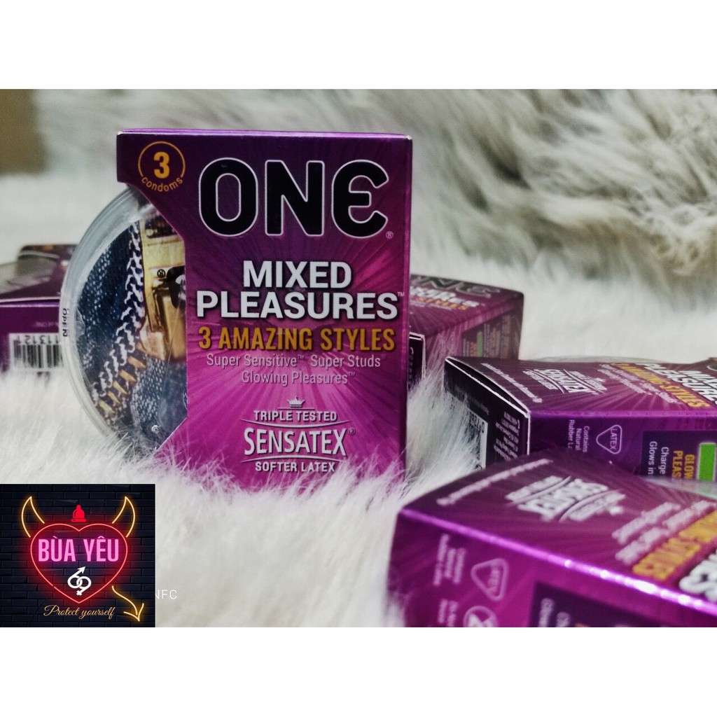 Bao Cao Su ONE Mixed Pleasures - Cảm Xúc Thẳng Hoa Thương Hiệu Từ Mỹ