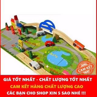 [Giá Rẻ Nhất] ĐỒ CHƠI LẮP GHÉP MÔ HÌNH THÀNH PHỐ BẰNG GỖ TỰ NHIÊN [RAIL OVERPASS]