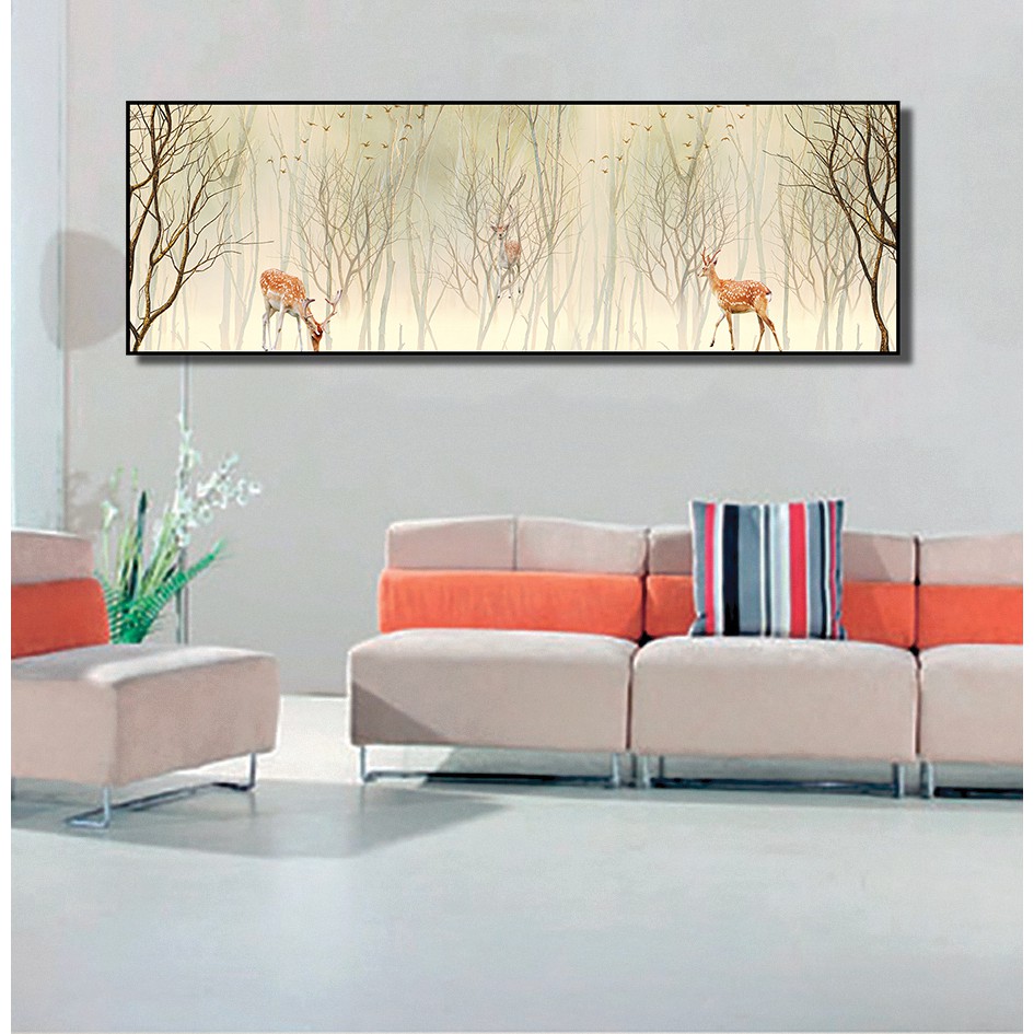 Tranh canvas khổ lớn - tranh nghệ thuật treo tường Thế Giới Tranh Đẹp - Q31C-60x180cm