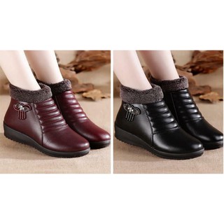 Giày boot cổ lông