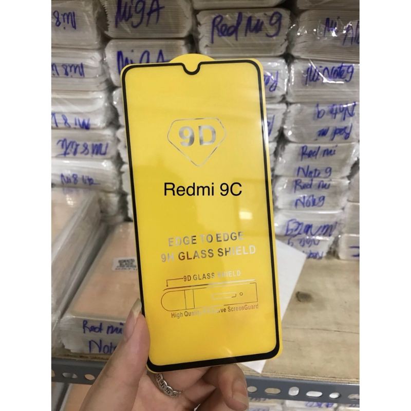 kính cường lực full màn 9D xiaomi redmi 10C / redmi 9 / redmi 9A / redmi 9C