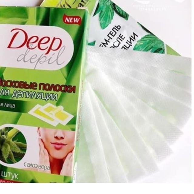 Miếng dán wax lông deep depil (tẩy lông mép, triệt lông mặt, lông vùng kín bikini, lông nách)