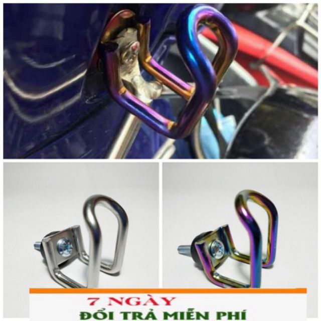 Móc treo đồ xe máy 1 cái: móc U, móc gạt, móc bấm, móc titan cao cấp. Đủ các màu.