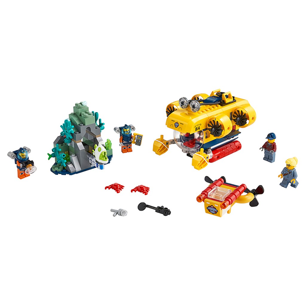 LEGO CITY 60264 Tàu Ngầm Thám Hiểm Đại Dương ( 286 Chi tiết) Bộ gạch đồ chơi lắp ráp cho trẻ em