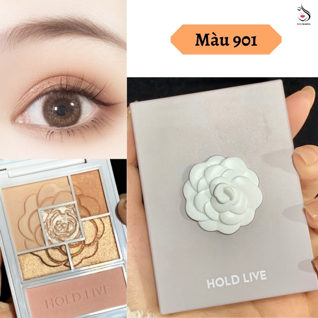 Phấn mắt HOLD LIVE tím Pastel 6 ô Favourite - bảng phấn mắt JINT