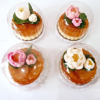 Hộp trong nắp cầu 10/14/16cm (set 10 hộp, đế đen / đế trắng) đựng bánh trung thu, bánh rau câu, bông lan, xôi