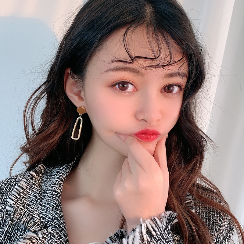 Bông tai mạ bạc phong cách retro Hàn Quốc 2023