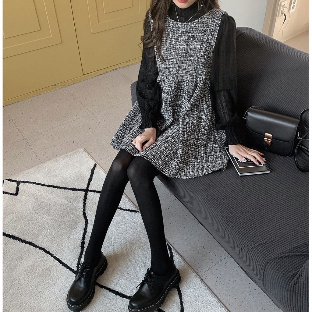 Áo Nữ Cổ Cao Tay Dài Phối Ren Phong Cách Hàn Quốc 40669