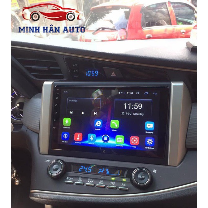 Bộ Màn hình OLEDPRO KÈM MẶT DƯỠNG xe hơi INNOVA 2018 cao cấp, lướt web tốc độ cao