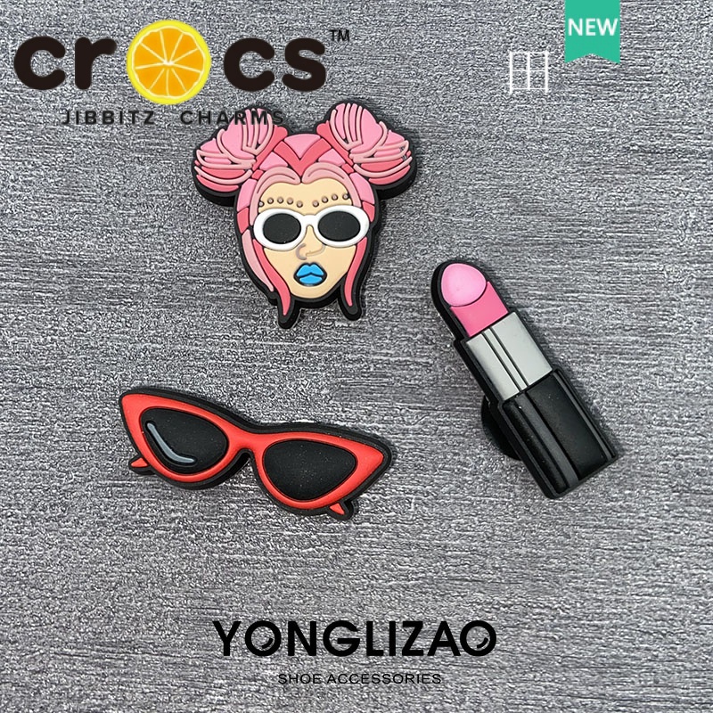 Khóa Cài Hình Đôi Giày crocs Cho Crocsjitz charms Night Girl Series