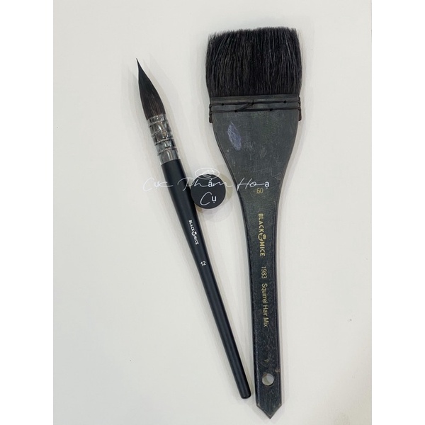 |CHÍNH HÃNG| Cọ vuông Black Mice 1983 Squirrel Hair vẽ tranh màu nước, lông sóc mềm