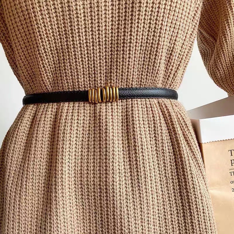 I.CHIC - Đai váy áo bản nhỏ mặt Vàng nốt nhạc xinh xắn