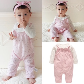 Set 2pcs Jumpsuit Bé Gái Chấm Bi Vlinder