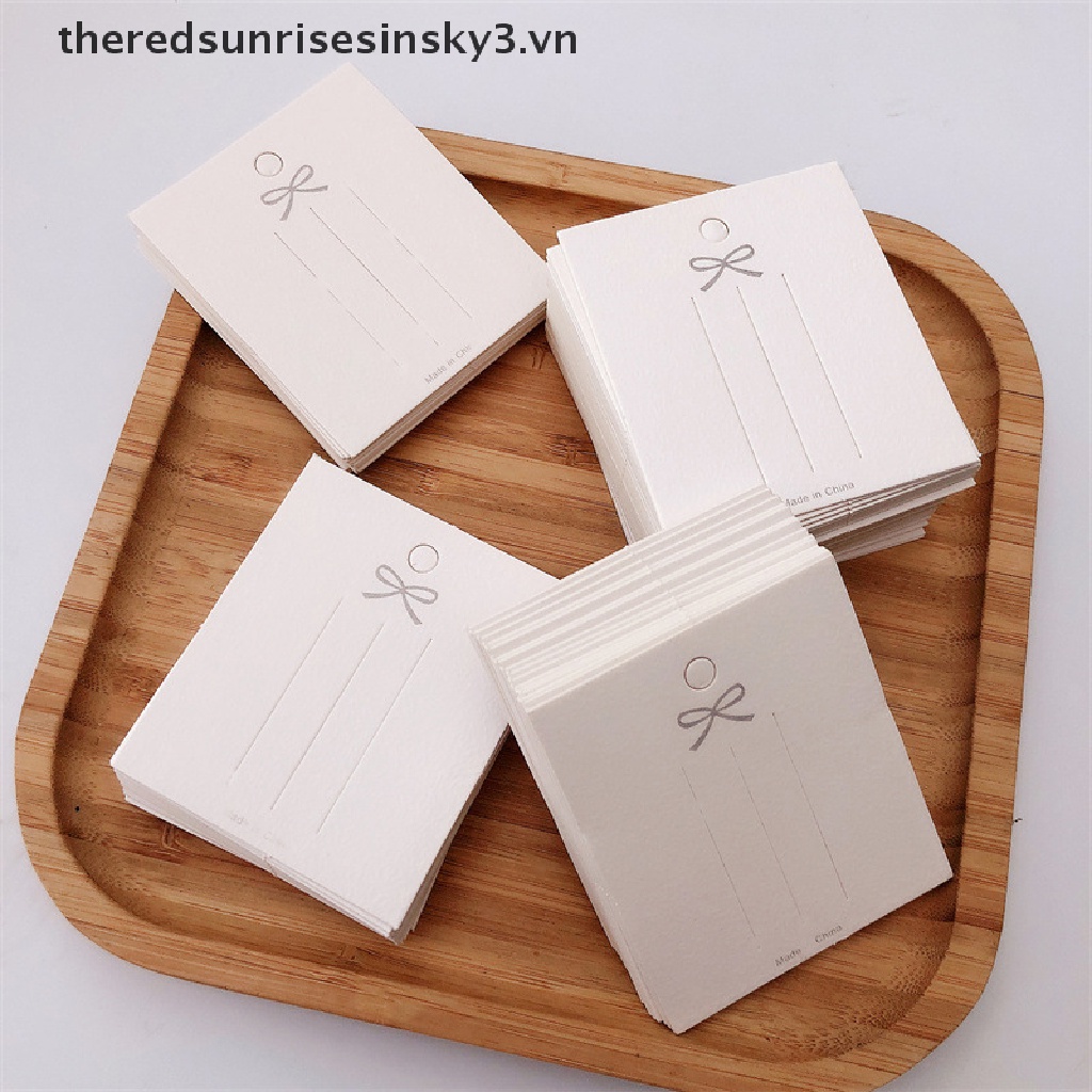 Set 50 chiếc thẻ trắng dùng trưng bày kẹp tóc chất lượng cao