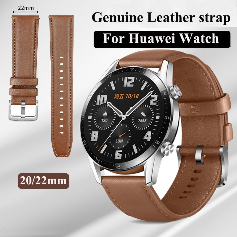 Dây đeo bằng da cho đồng hồ Huawei Watch GT 3 46mm GT3 42mm GT GT 2 Honor Magic Watch 2 Pro 20 22mm