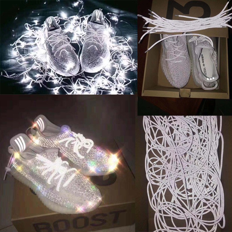 ( Bảng 2 ) Một Cặp - 2 Dây Giày Thể Thao Rằn Ri Phản Quang Bản Tròn Trend Yeezy - VANI STORE