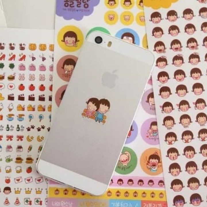 Combo 6 Miếng Dán Trang Trí Sticker Trang Trí Sticker Moimoi Cute Phong Cách Hàn Quốc Dễ Thương Cho Bé