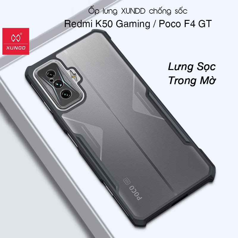 Ốp lưng XUNDD Redmi K50 Gaming / Poco F4 GT - Lưng Sọc Trong Mờ, Chống sốc