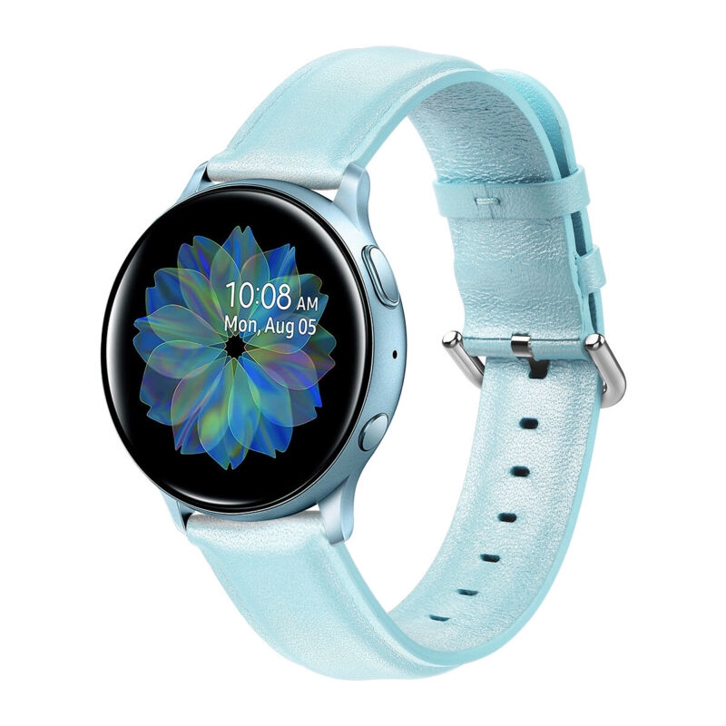 Dây Đeo Bằng Da Thật 20mm Cho Đồng Hồ Samsung Galaxy Watch 42mm Active 2 40/44mm Gear S4 S2 Classic