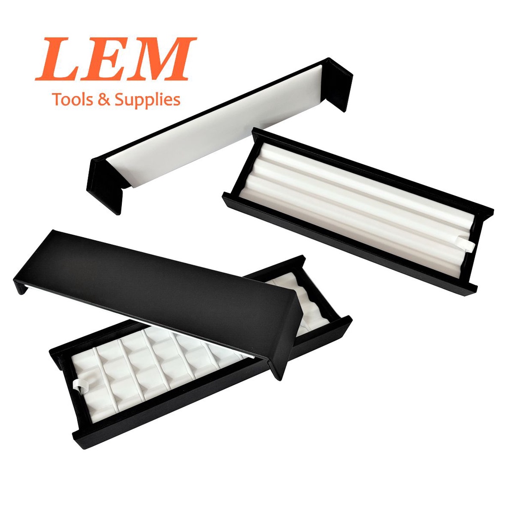 Lemtools Hộp Đựng Trang Sức Ba Ngăn Bằng Da PU Đính Đá Quý Có Thể Tháo Rời