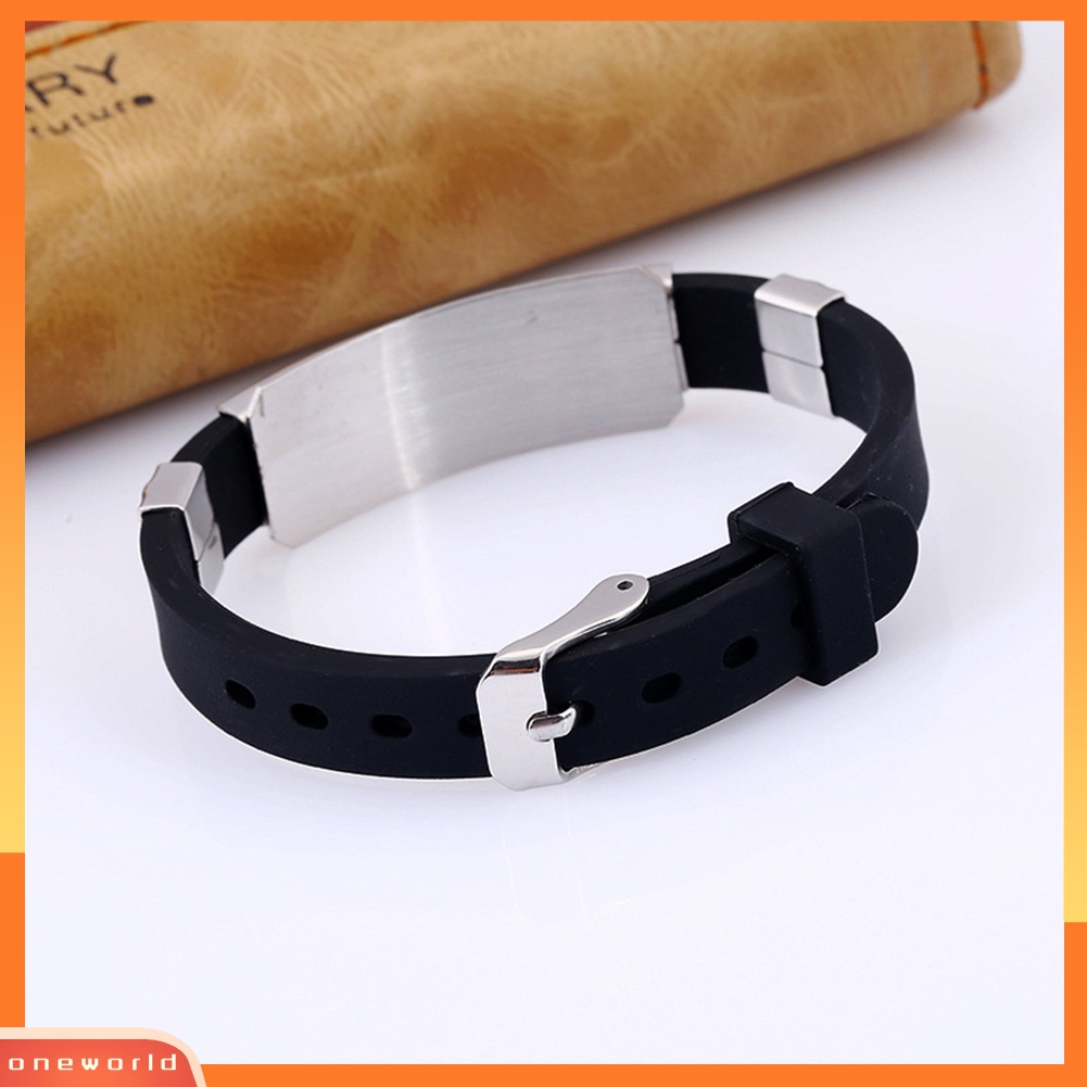 Vòng tay bằng silicone phối mặt kim loại khắc hình 12 cung hoàng đạo đầy độc đáo