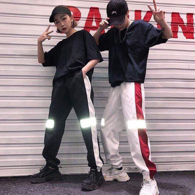 Quần jogger phản quang unisex