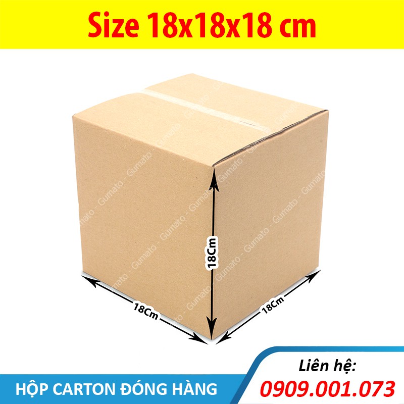 Hộp giấy P42 size 18x18x18 cm, thùng carton gói hàng Everest