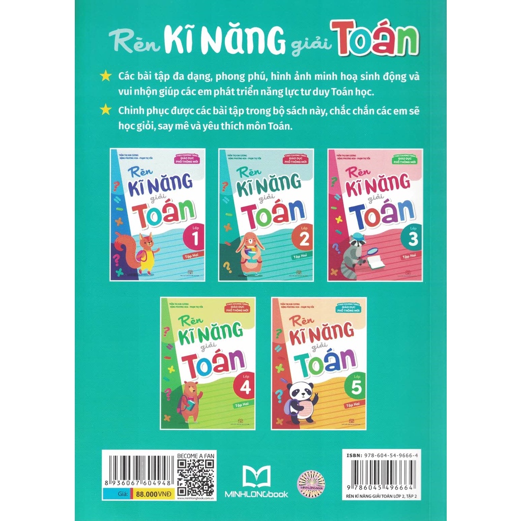 Sách - Rèn Kĩ Năng Giải Toán Lớp 2 - Tập Hai (Theo Chương Trình Giáo Dục Phổ Thông Mới)