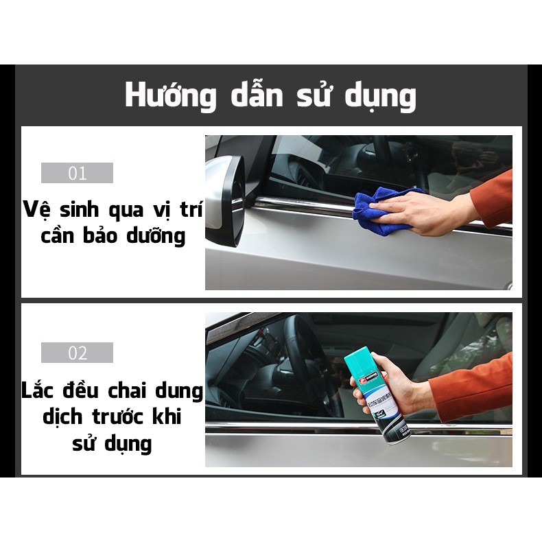 Xịt vệ sinh bảo dưỡng gioăng cao su bôi trơn các chi tiết trên ô tô Electric Vehicle Window Lubricant Haoshun H-1502