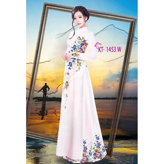 Vải may bộ áo dài in 3d - ltst0102