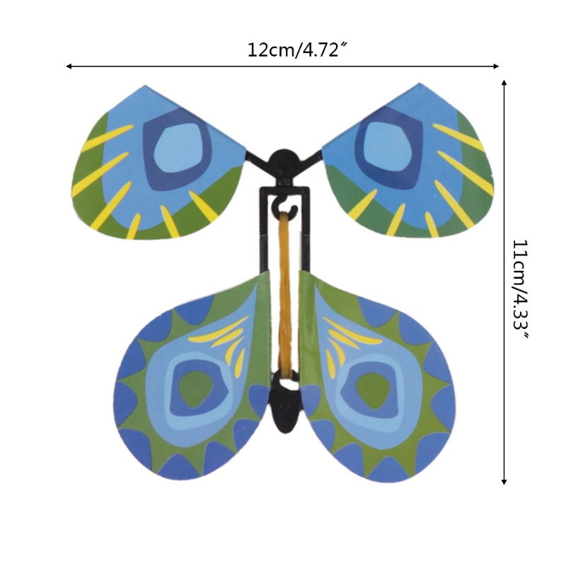 Bộ 10 đồ chơi bươm bướm bay lên năng lượng gió dây cao su cổ tích vui nhộn dành cho làm quà tặng