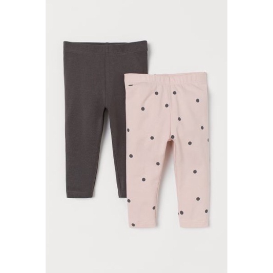 set 2 quần legging bé gái HM AUTH SIZE 12-18 đến 3-4y