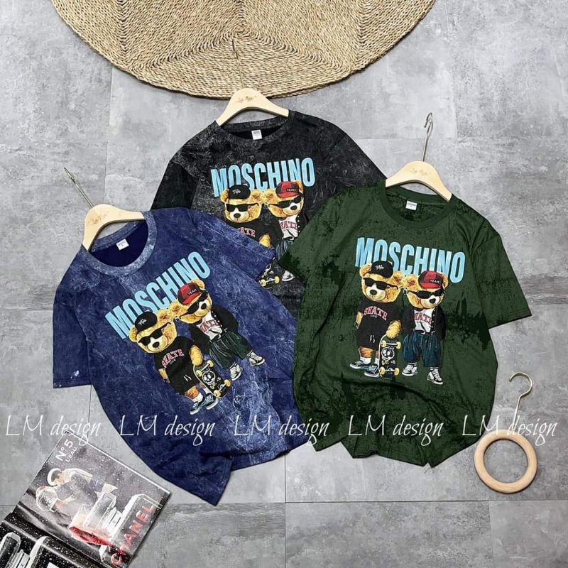 Áo thun loang màu moschino thái lan