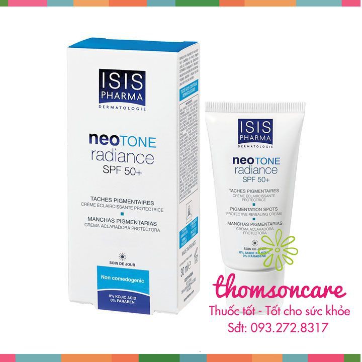 Kem chống nắng Neotone Radiance SPF 50+ - Chống tia UV - Chính hãng Isis Pharma