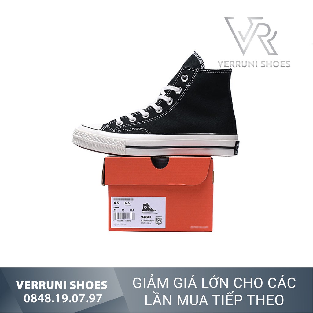 Bản Cao Cấp Giày Sneaker CV Chuck Taylor 1970s Màu Đen Cổ Cao | BigBuy360 - bigbuy360.vn