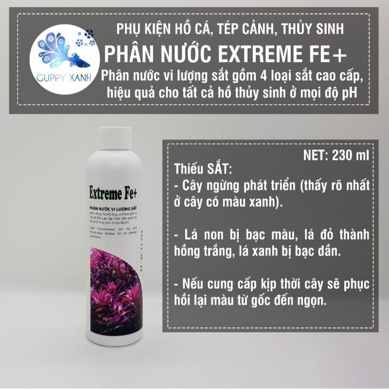 Phân nước thủy sinh cung cấp sắt Extreme Fe+ 230mL