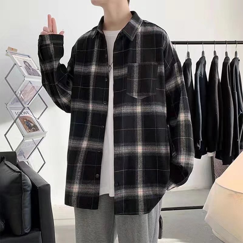 Áo Sơ Mi Nam Caro Phong Cách Vintage Cho áo sơ mi nữ form rộng áo sơ mi nhung tăm nữ áo sơ mi nam caro dài tay