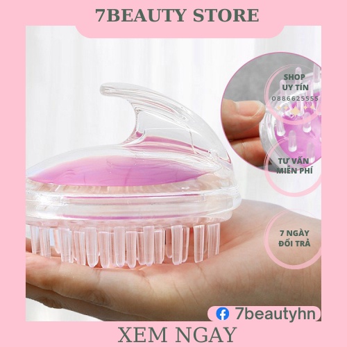 Lược gội đầu silicon dưỡng sinh massage da đầu