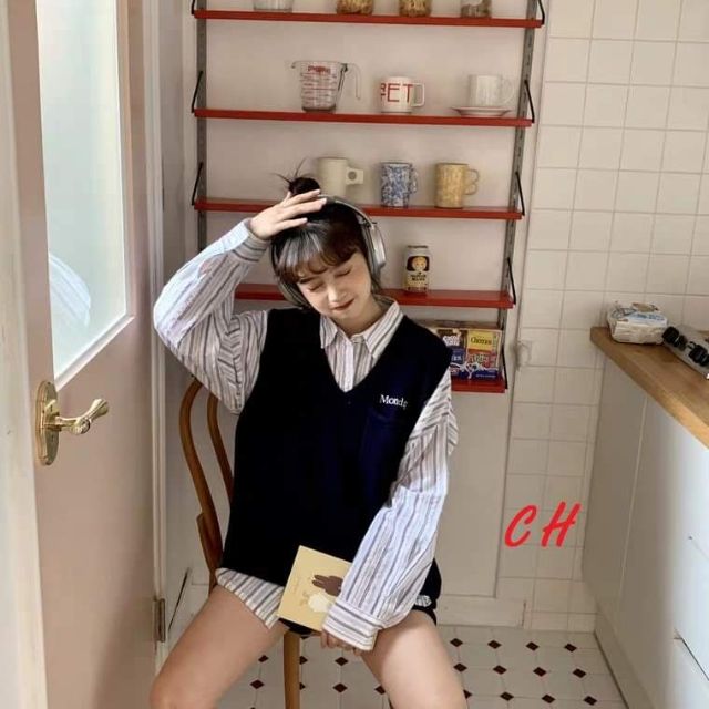 SET ÁO GILE MONDAY  MIX SƠ MI KẺ_CH7259