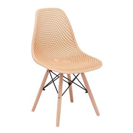 Ghế Cafe - Ghế Eames Đan Lưới Chân Gỗ Phù Hơp Với  Không Gian Phòng Khách Quán Caffe, Văn Phòng.